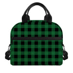 Green And Black Buffalo Check Print Insulated Lunch Bag
