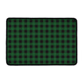Green And Black Buffalo Check Print Kitchen Mat