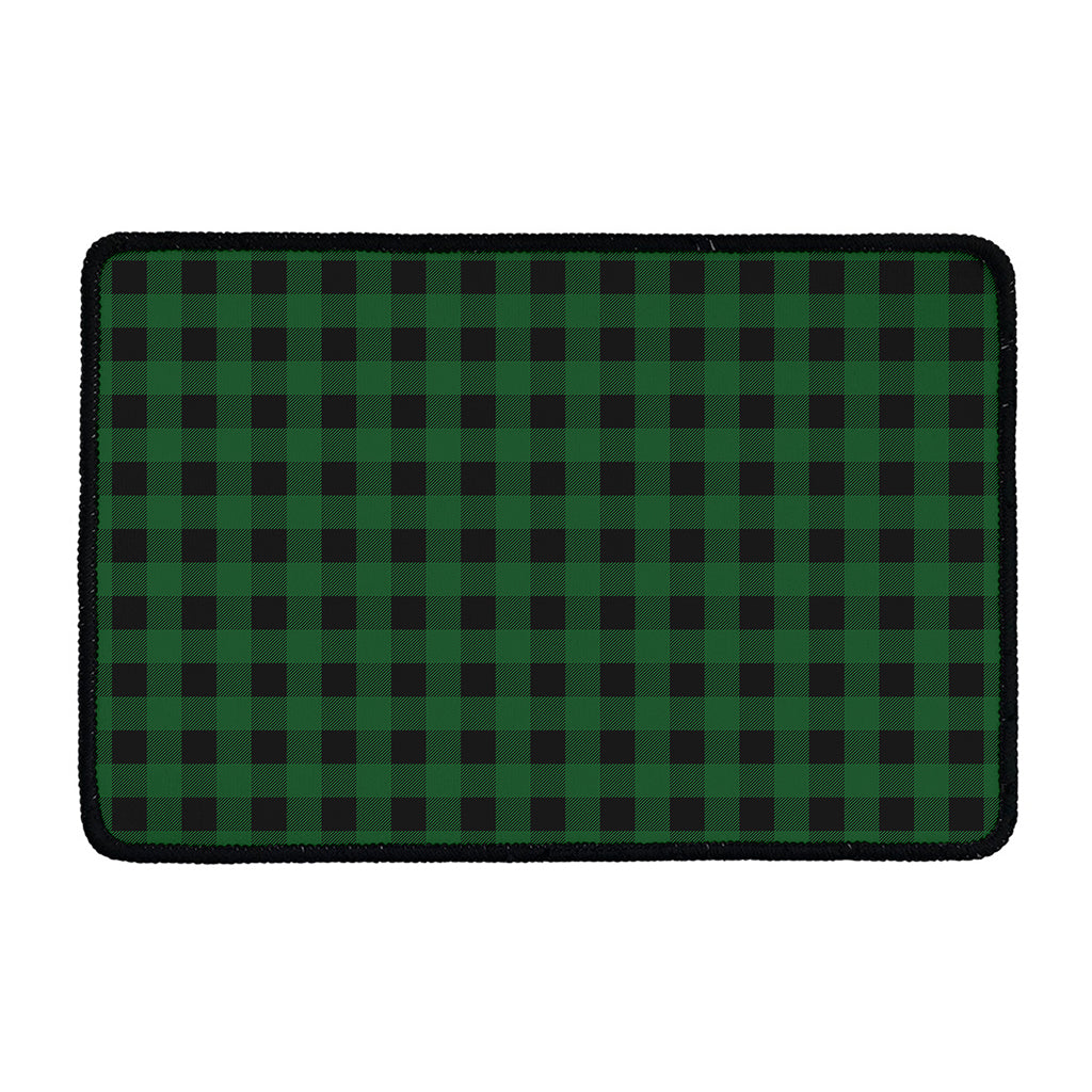 Green And Black Buffalo Check Print Kitchen Mat