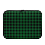 Green And Black Buffalo Check Print Laptop Sleeve