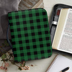 Green And Black Buffalo Check Print Leather Bible Cover