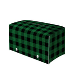 Green And Black Buffalo Check Print Leather Tissue Box Cover