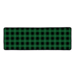 Green And Black Buffalo Check Print Long Kitchen Mat