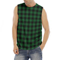 Green And Black Buffalo Check Print Men's Fitness Tank Top