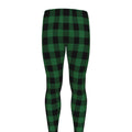 Green And Black Buffalo Check Print Men's Leggings