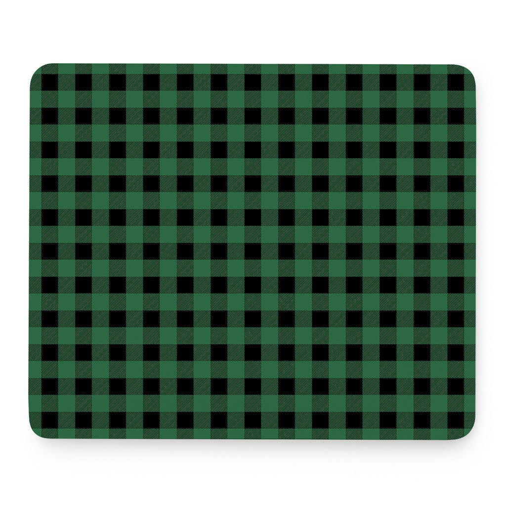 Green And Black Buffalo Check Print Mouse Pad