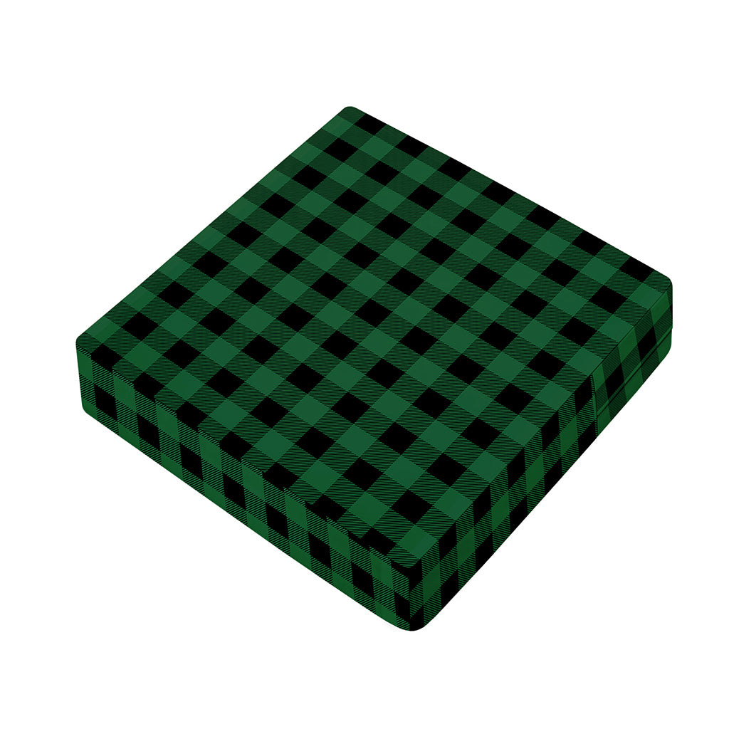 Green And Black Buffalo Check Print Outdoor Seat Cushion Cover