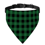 Green And Black Buffalo Check Print Over The Collar Dog Bandana