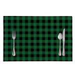 Green And Black Buffalo Check Print Placemat