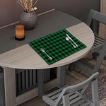Green And Black Buffalo Check Print Placemat