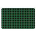 Green And Black Buffalo Check Print Polyester Doormat