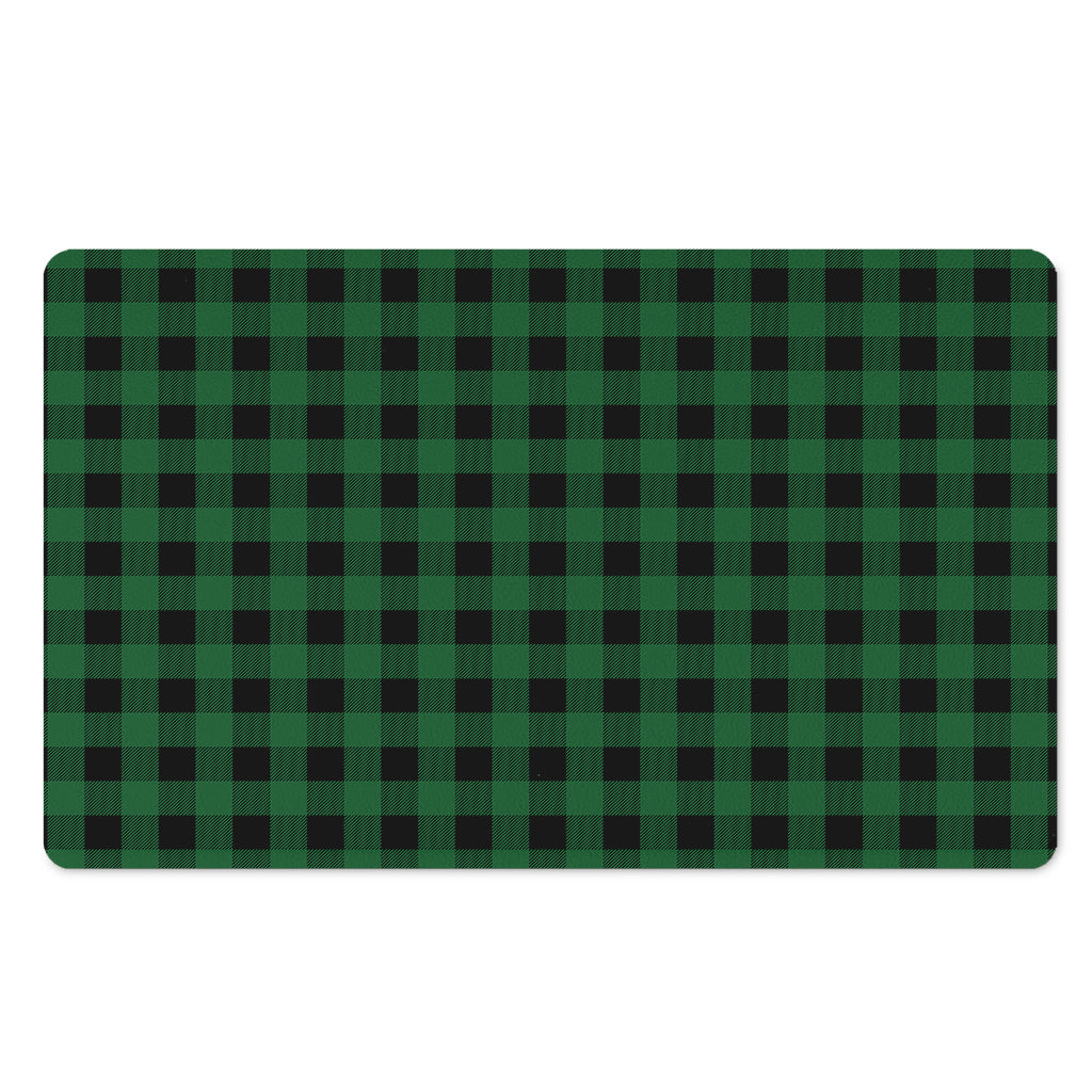 Green And Black Buffalo Check Print Polyester Doormat