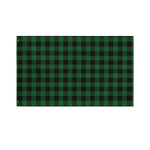 Green And Black Buffalo Check Print Polyester Flag