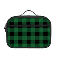 Green And Black Buffalo Check Print Portable Lunch Bag