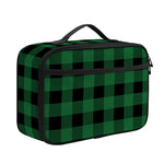 Green And Black Buffalo Check Print Portable Lunch Bag