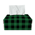 Green And Black Buffalo Check Print Rectangle Tissue Box Cover