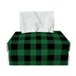 Green And Black Buffalo Check Print Rectangle Tissue Box Cover