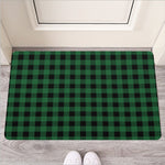 Green And Black Buffalo Check Print Rubber Doormat