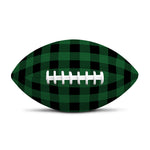 Green And Black Buffalo Check Print Rugby Ball