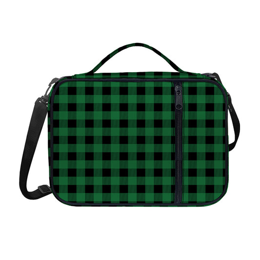 Green And Black Buffalo Check Print Shoulder Strap Bible Bag
