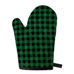 Green And Black Buffalo Check Print Single Oven Mitt
