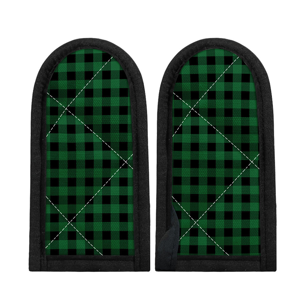 Green And Black Buffalo Check Print Skillet Handle Cover