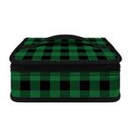 Green And Black Buffalo Check Print Small Lunch Bag