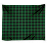 Green And Black Buffalo Check Print Tapestry