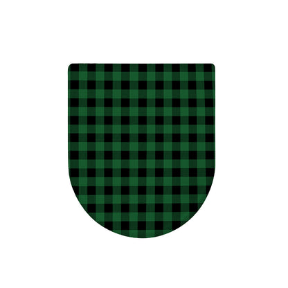 Green And Black Buffalo Check Print Toilet Lid Cover