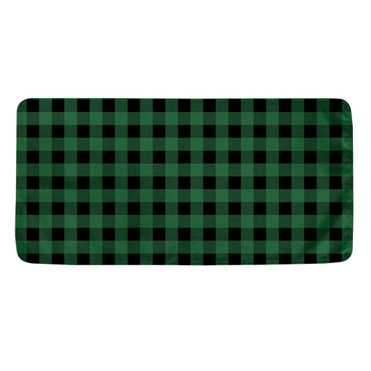 Green And Black Buffalo Check Print Towel