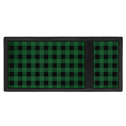 Green And Black Buffalo Check Print Trifold Wallet