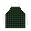 Green And Black Buffalo Plaid Print Adjustable Apron