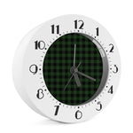 Green And Black Buffalo Plaid Print Alarm Clock