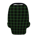 Green And Black Buffalo Plaid Print Baby Seat Cover