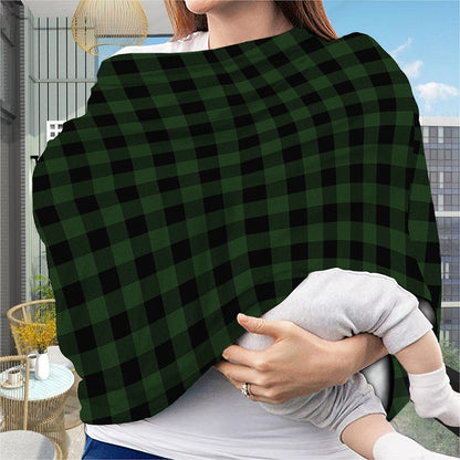 Green And Black Buffalo Plaid Print Baby Seat Cover