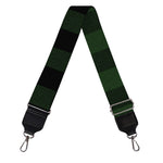 Green And Black Buffalo Plaid Print Bag Strap