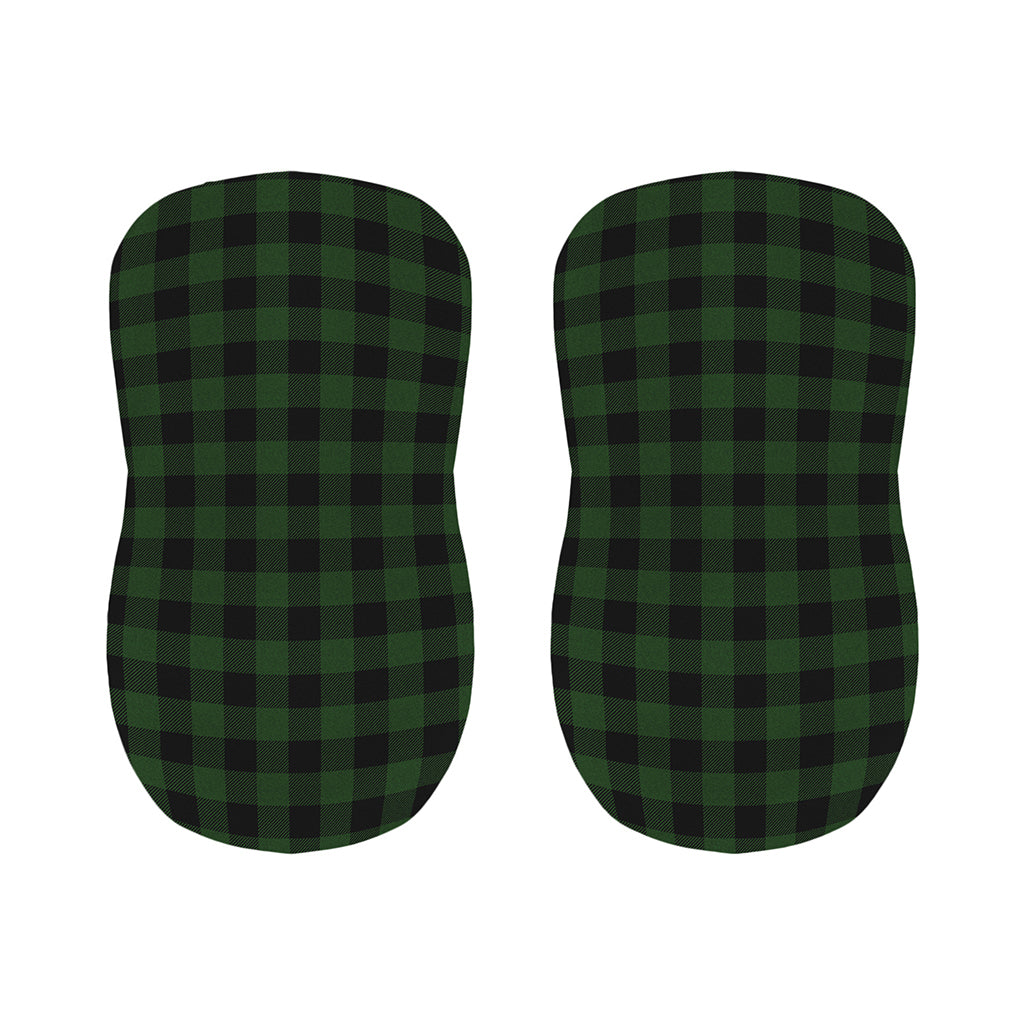 Green And Black Buffalo Plaid Print Bar Stool Covers