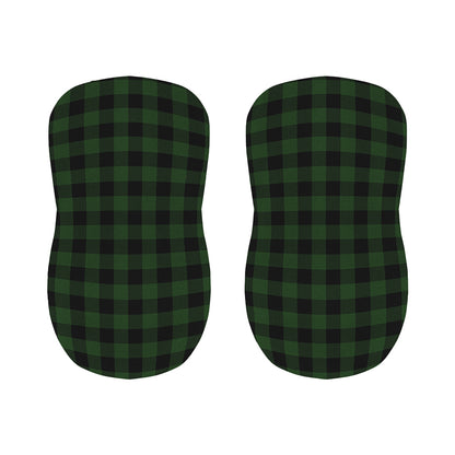 Green And Black Buffalo Plaid Print Bar Stool Covers