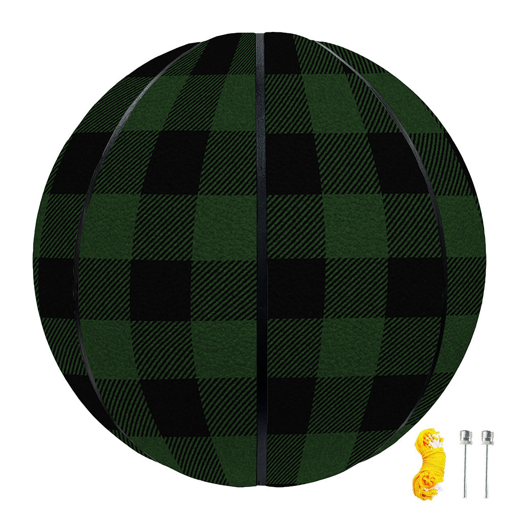 Green And Black Buffalo Plaid Print Basketball