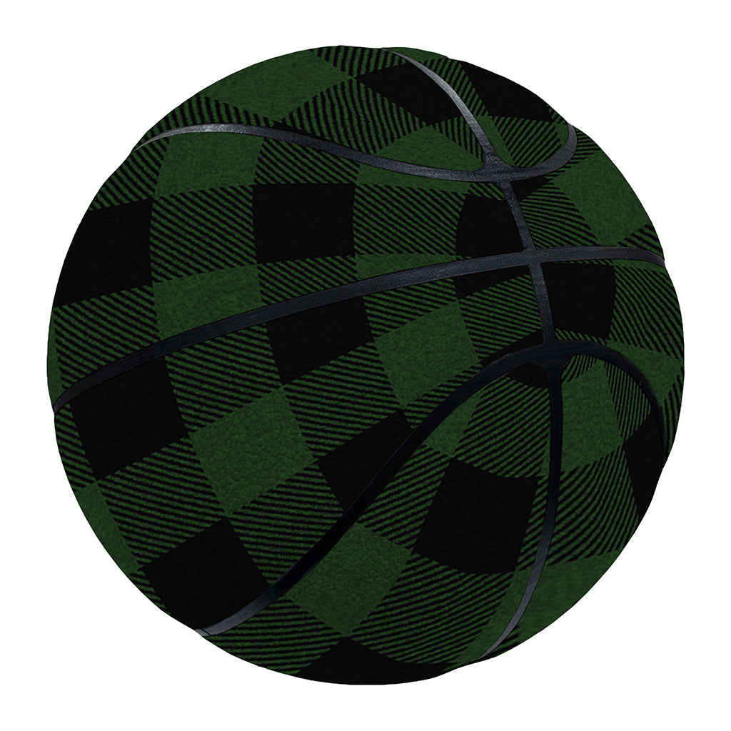 Green And Black Buffalo Plaid Print Basketball