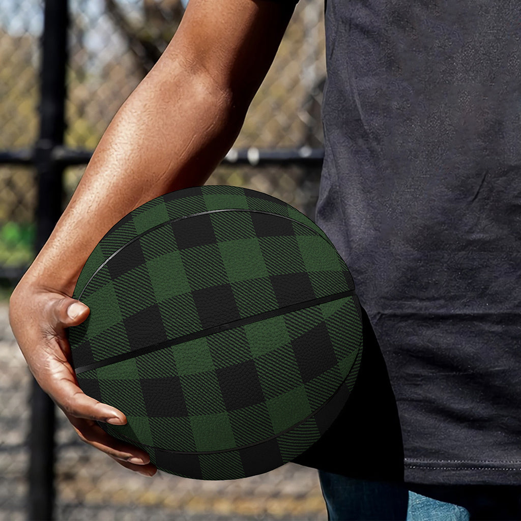Green And Black Buffalo Plaid Print Basketball