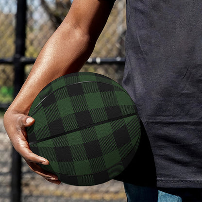 Green And Black Buffalo Plaid Print Basketball