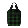 Green And Black Buffalo Plaid Print Bible Tote Bag