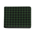 Green And Black Buffalo Plaid Print Bifold Wallet
