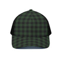 Green And Black Buffalo Plaid Print Black Mesh Trucker Hat