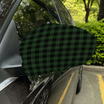 Green And Black Buffalo Plaid Print Car Side Mirror Covers