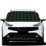 Green And Black Buffalo Plaid Print Car Windshield Snow Cover