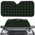 Green And Black Buffalo Plaid Print Car Windshield Sun Shade