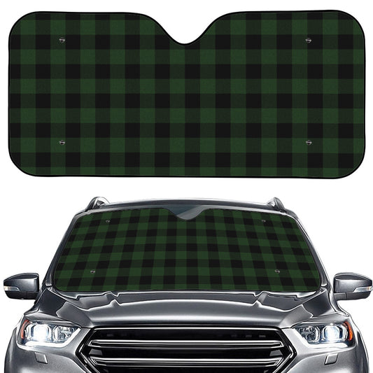 Green And Black Buffalo Plaid Print Car Windshield Sun Shade