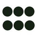 Green And Black Buffalo Plaid Print Coaster Set